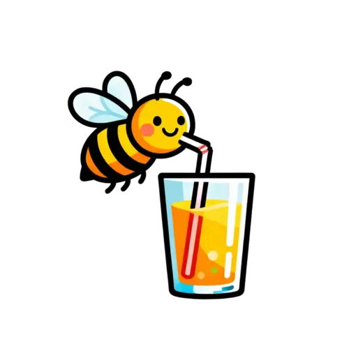 Un'ape che fa aperitivo