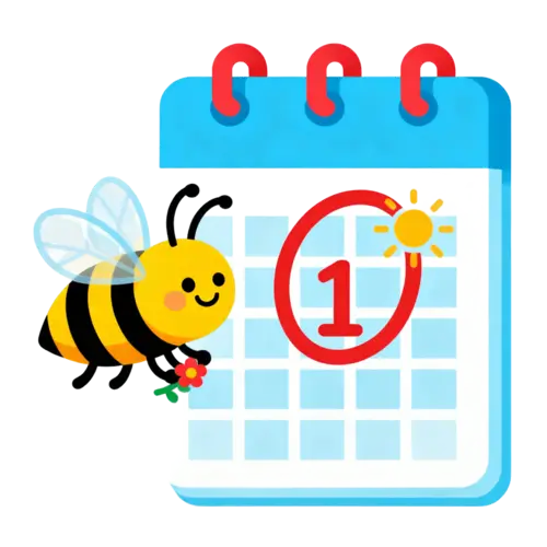 Un ape e un calendario